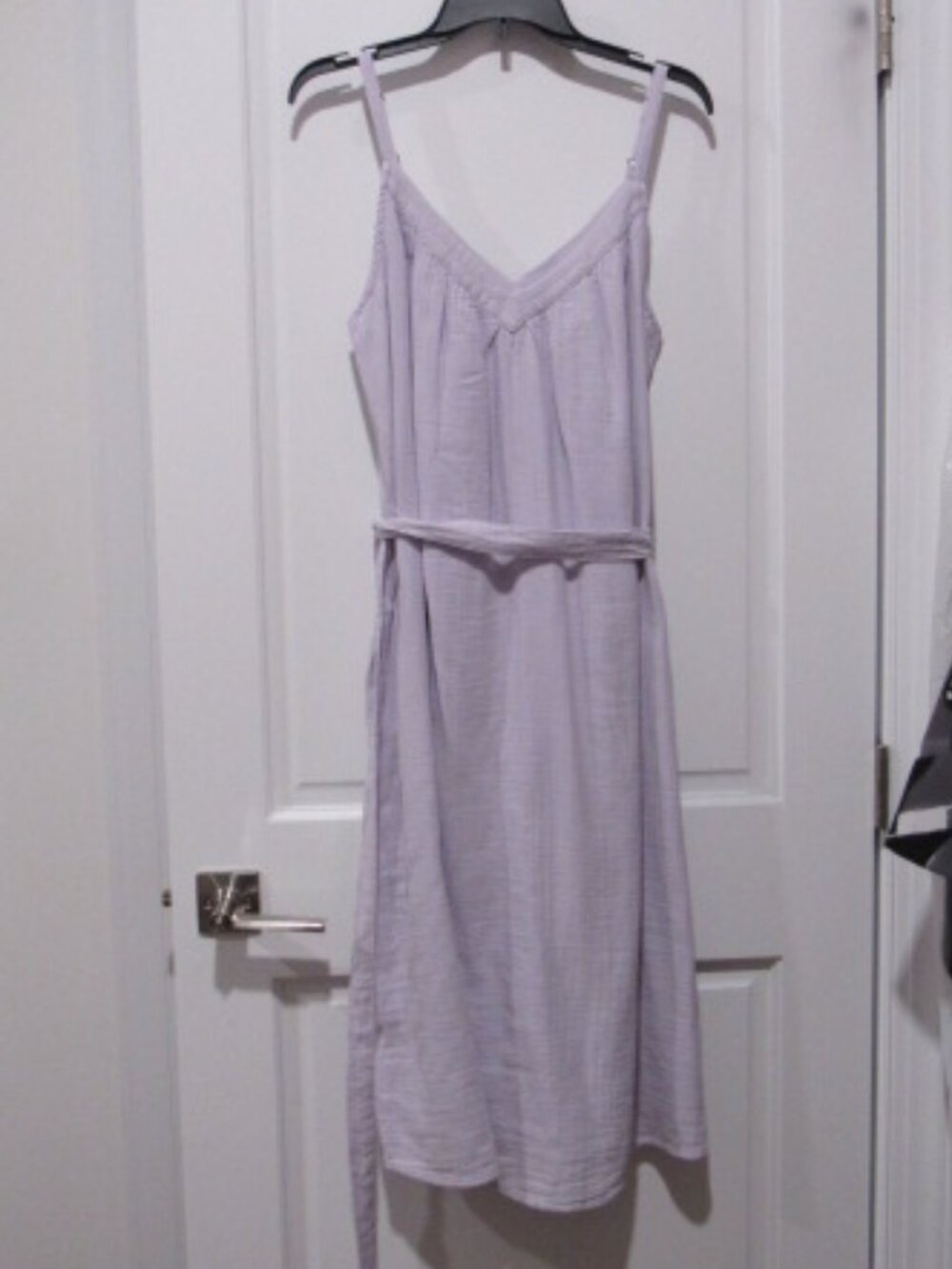 Gap V Neck Belted Midi Dress Lilac M NWT